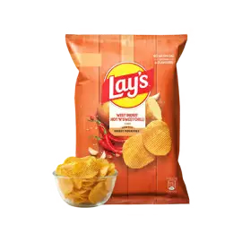 Orange Lays Rs 20(Lay's West Indies Hot n Sweet Chilli Flavour Potato Chips)